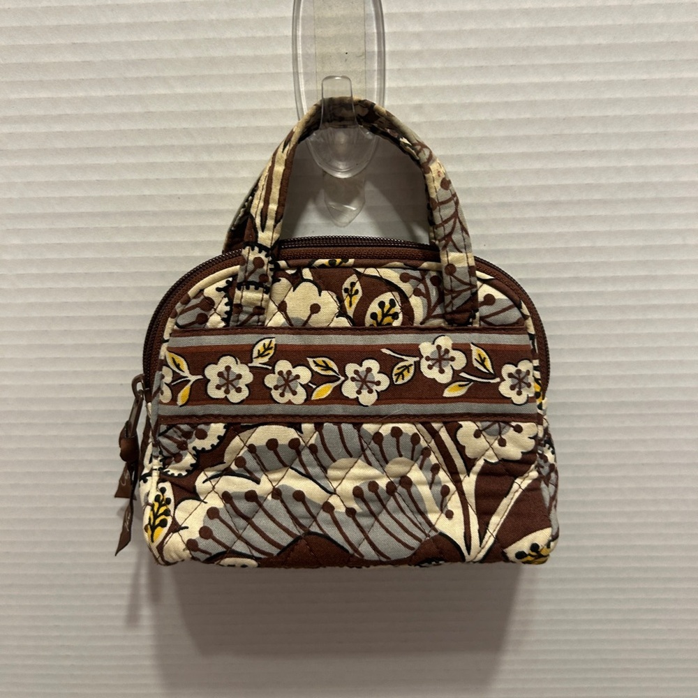 Retro Vera Bradley Floral Brown Handbag